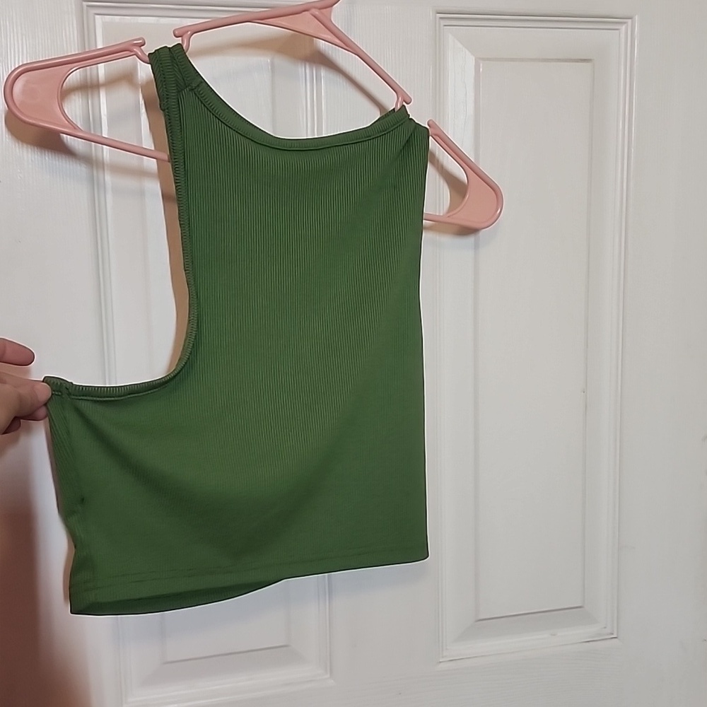 Shein greeen crop top sz L